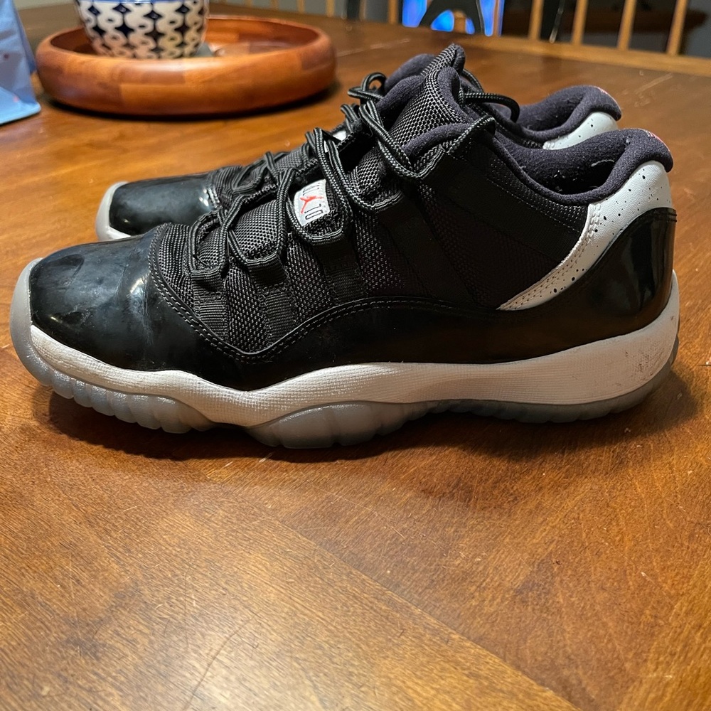 Jordan 11 “Infrared” Kids Sneakers Black and White